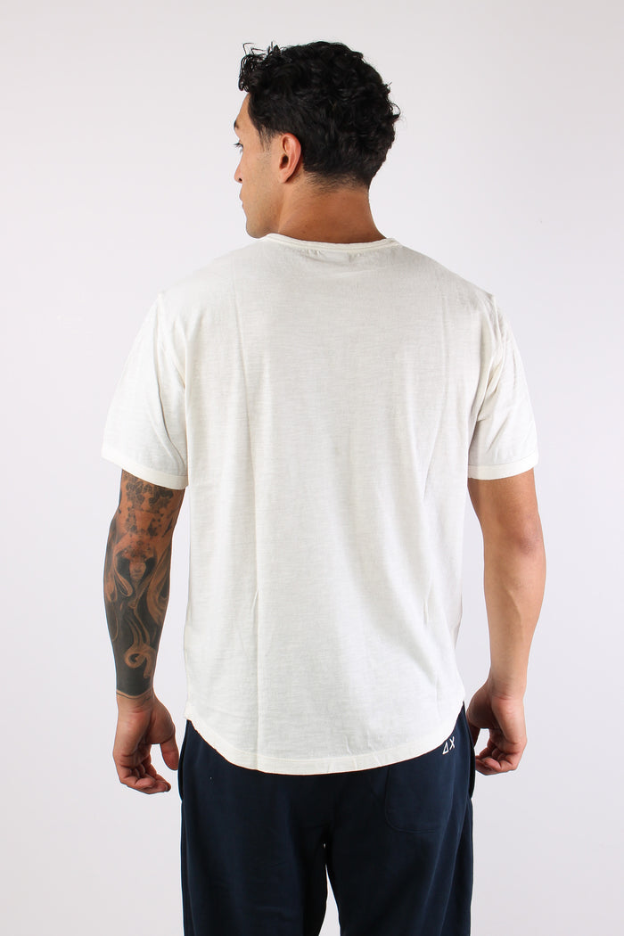 T-shirt Cotone Fiammato Bianco-3