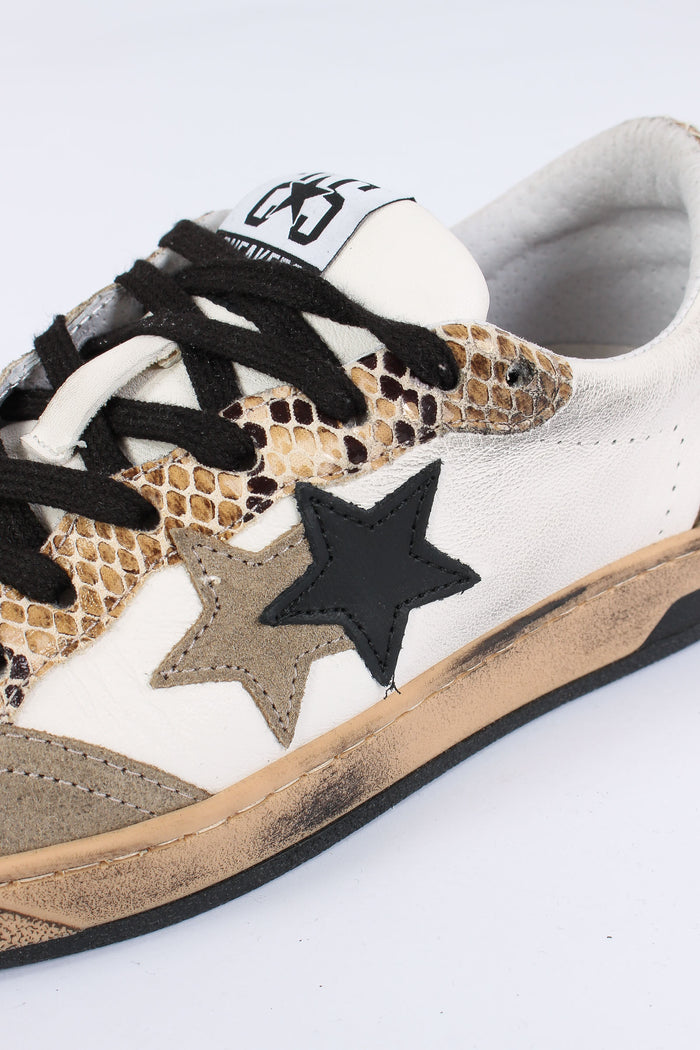 Sneakers Week Star Pitone Bianco/nero-7