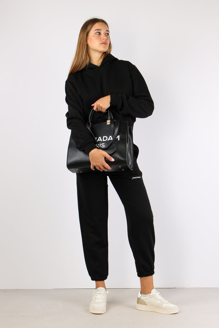Pantalone Felpa Basico Nero-7