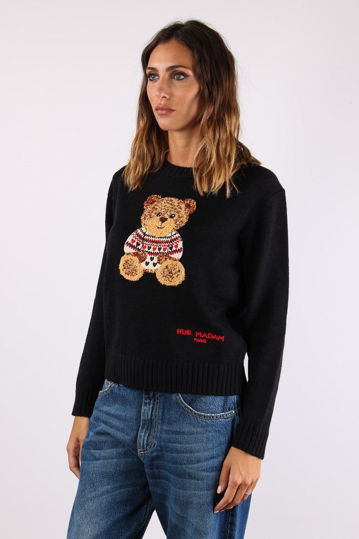 Pullover Orsetto Black-3
