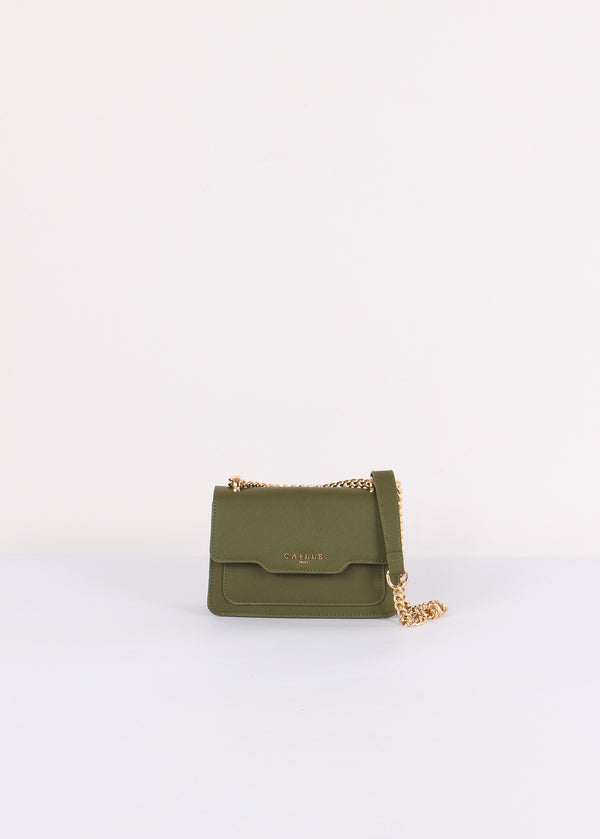 Tracollina Saffiano Verde Bosco