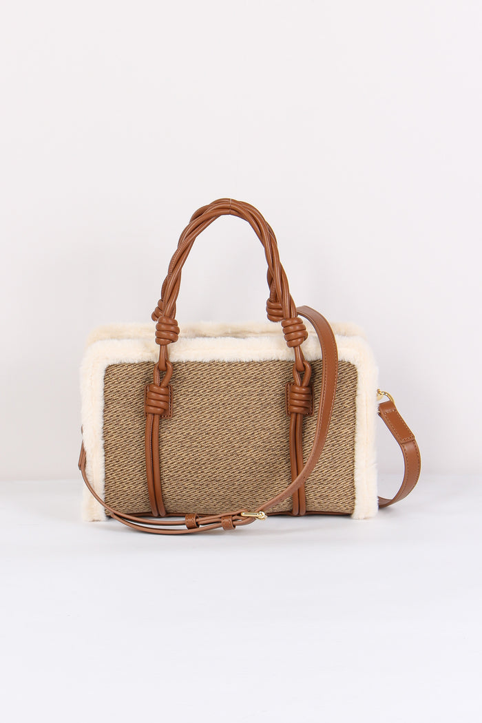 Shopping Piccola Ecopelliccia Cuoio-3