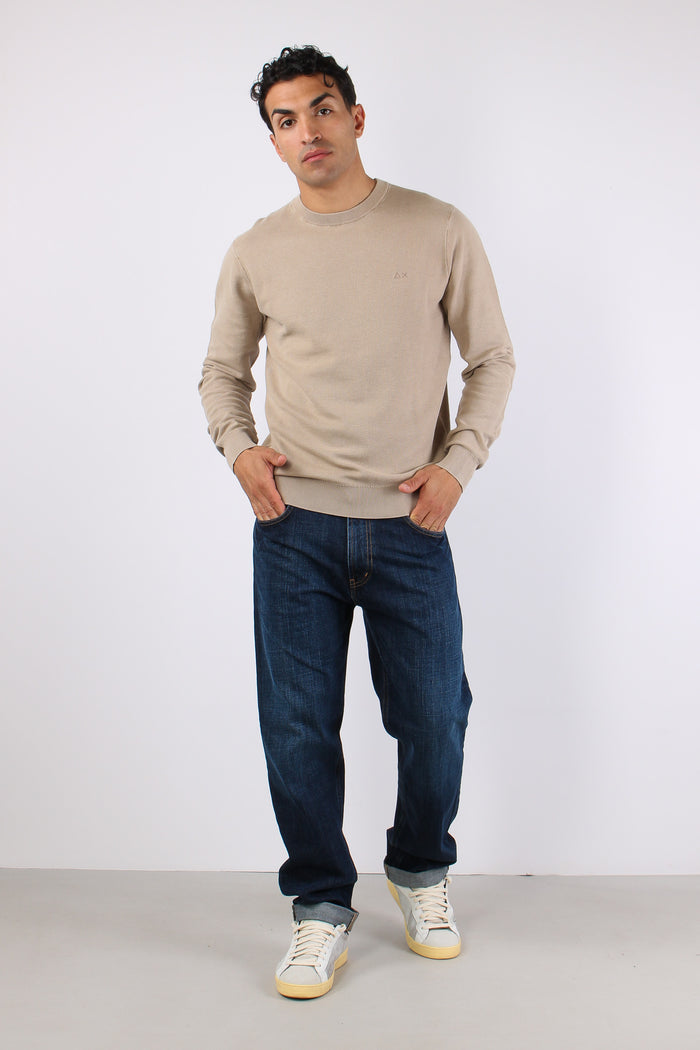 Maglia Girocollo Punto Riso Stone-5