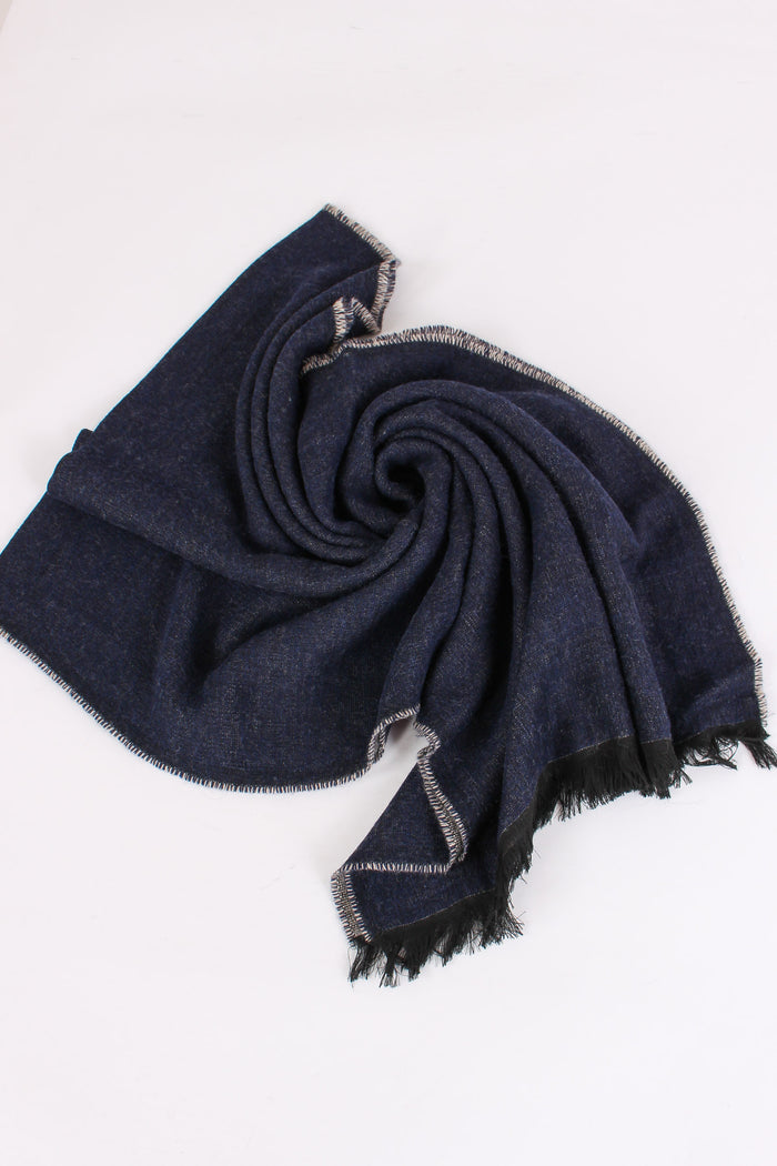 Sciarpa Double Blu/beige-4