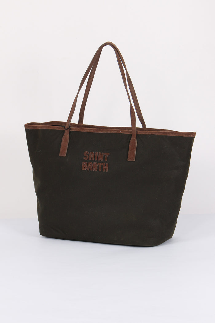 Borsa City Ricamo Logo Military Green-2