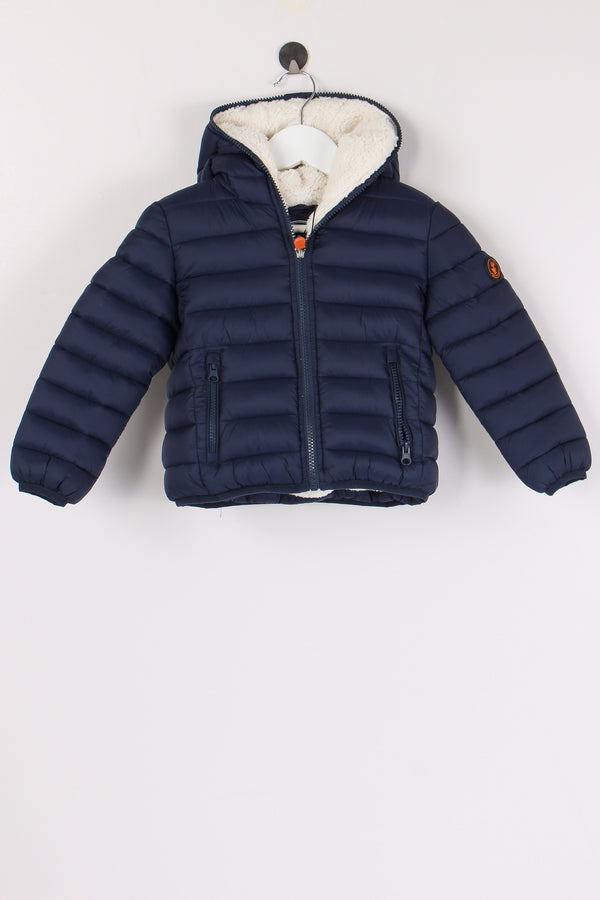 Finnegan Piumino Cappuccio Pel Navy Blue