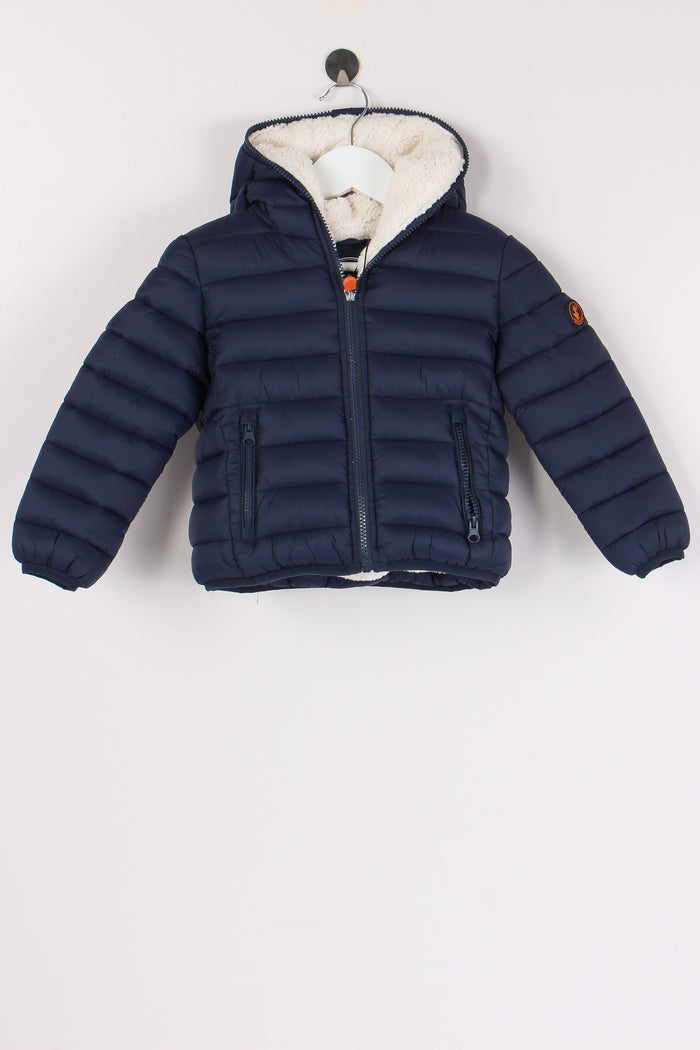 Finnegan Piumino Cappuccio Pel Navy Blue