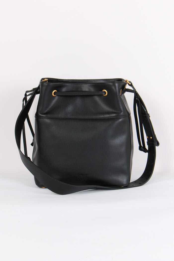 Secchiello Pelle Liscia Nero/gold-3