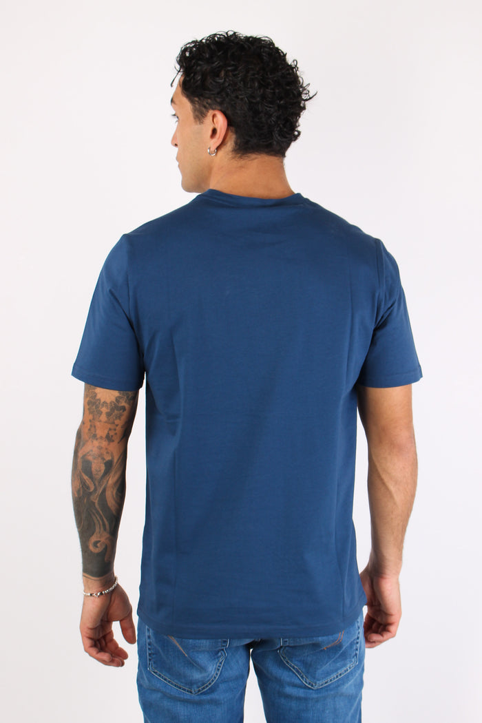T-shirt Basica Logo Contrasto Blue Insignie-5