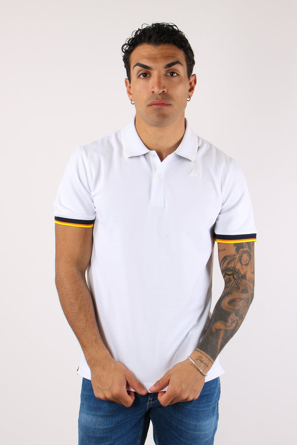 Polo Collo Contrasto White