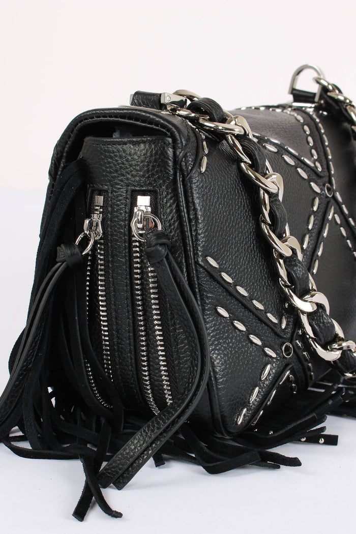 Tracolla Frange Borchie Black-4