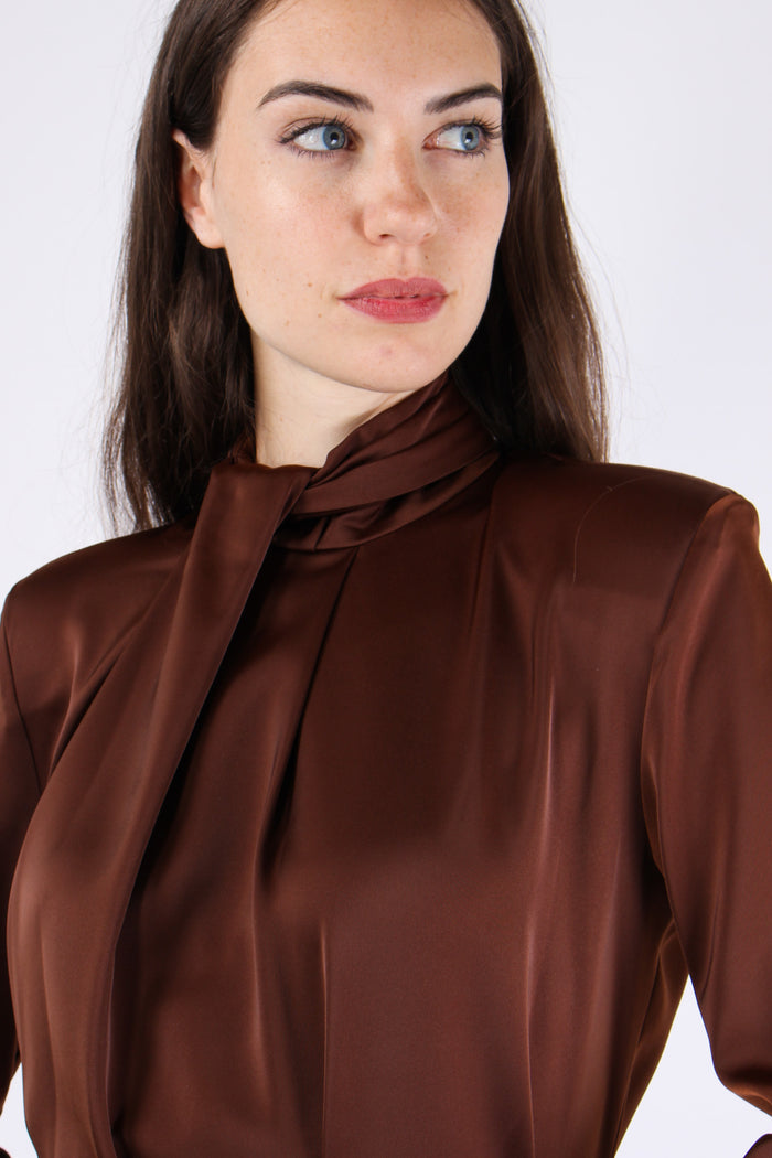 Abito Raso Cintura Brown-8