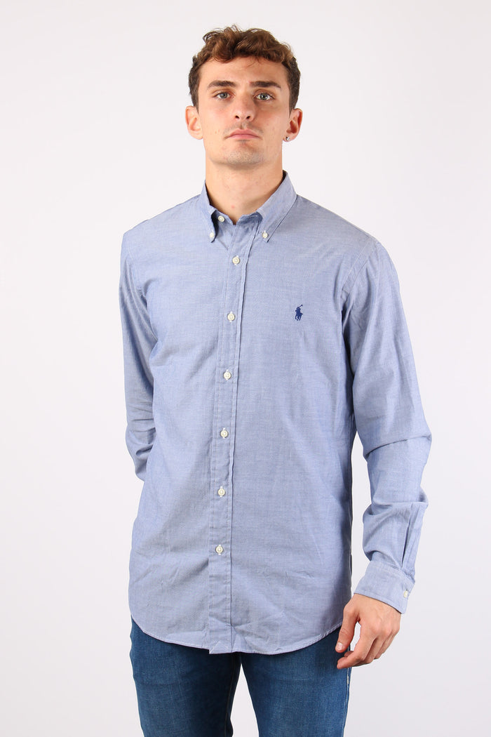 Camicia Oxford Stretch Navy-5