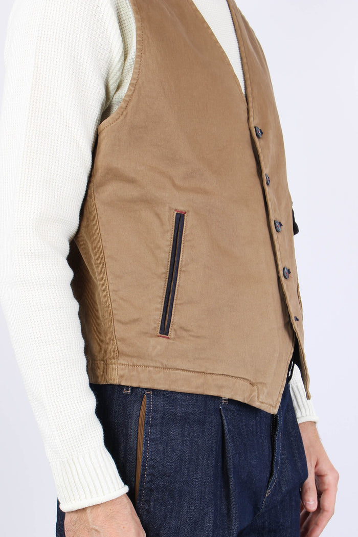 Gilet Velluto Cammello-5