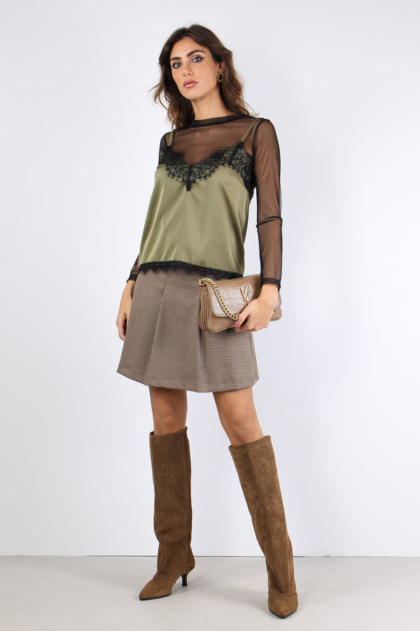 Top Inserto Pizzo Militare