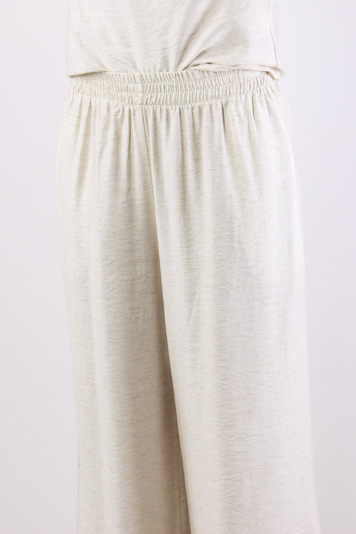 Pantalone Palazzo Misto Lino Naturale-7