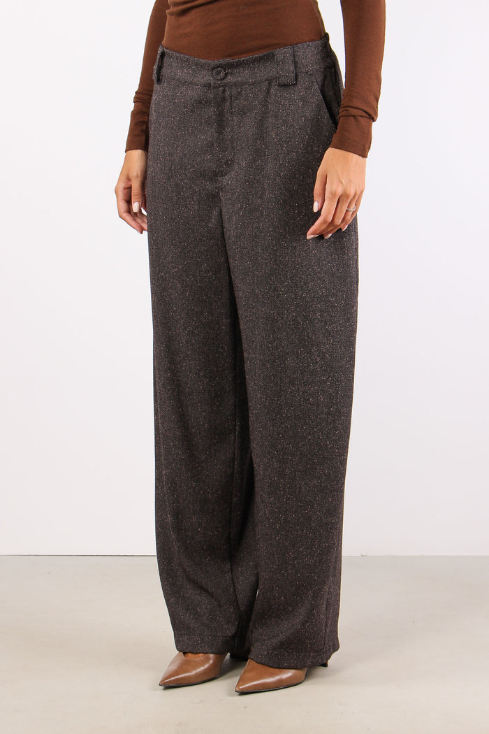 Pantalone Puntinato Nero/rosa-4