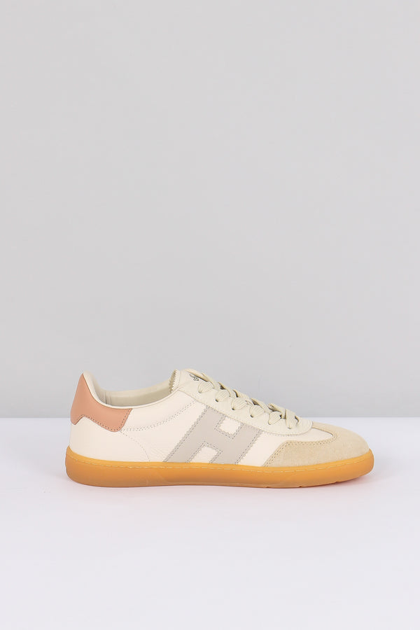 Sneaker Cool Pelle Bianco/grigio/rosa