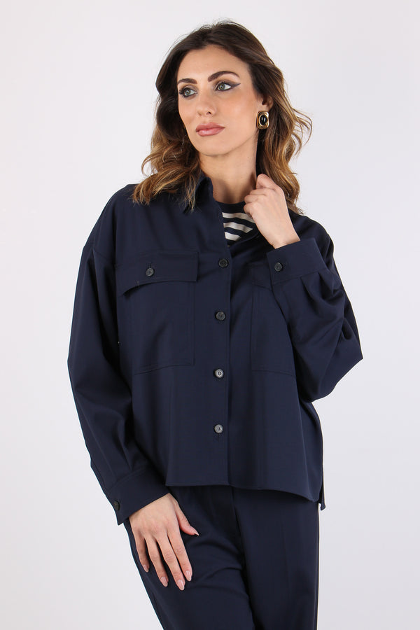 Wkdmulino Giacca Camicia Blu-2