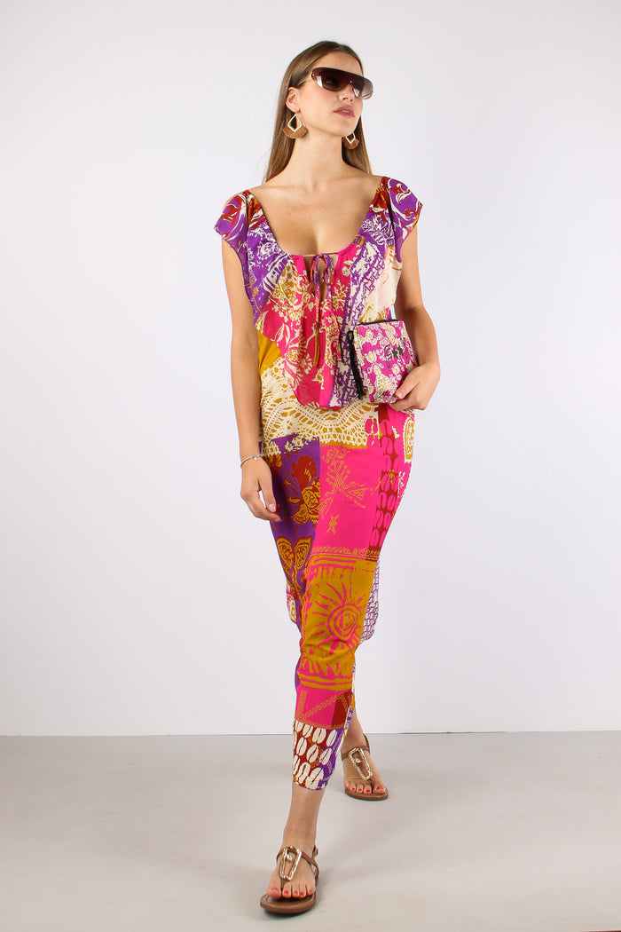 Abito Fantasia Multi Patch Fucsia/viola-5