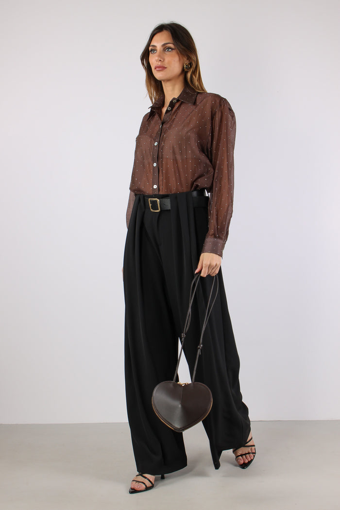 Camicia Over Mussola Strass Moro-5