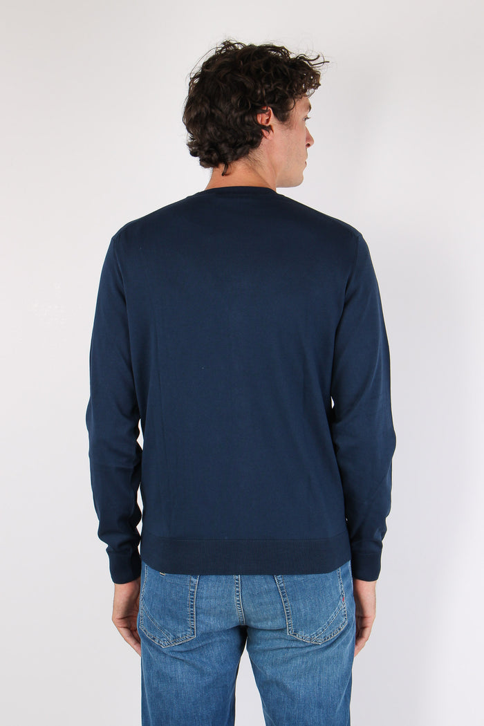 Cardigan Bottoni Cotone Blu-4