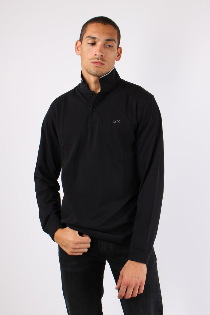 Polo Ml Profilo Collo Nero-4