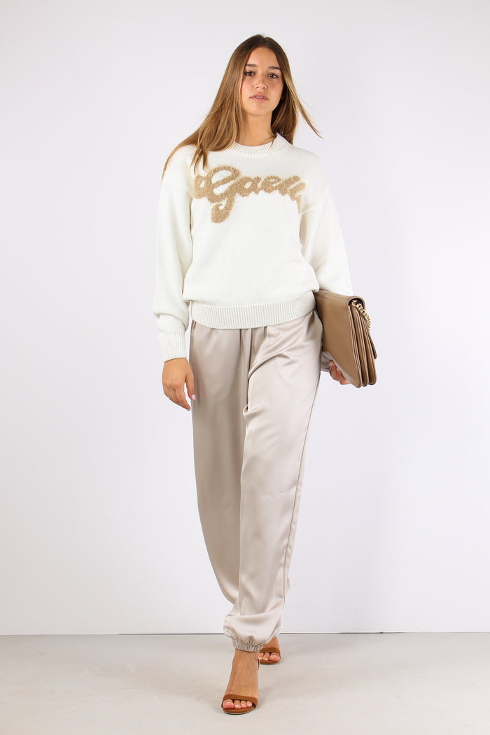 Maglia Logo Mohair Off White