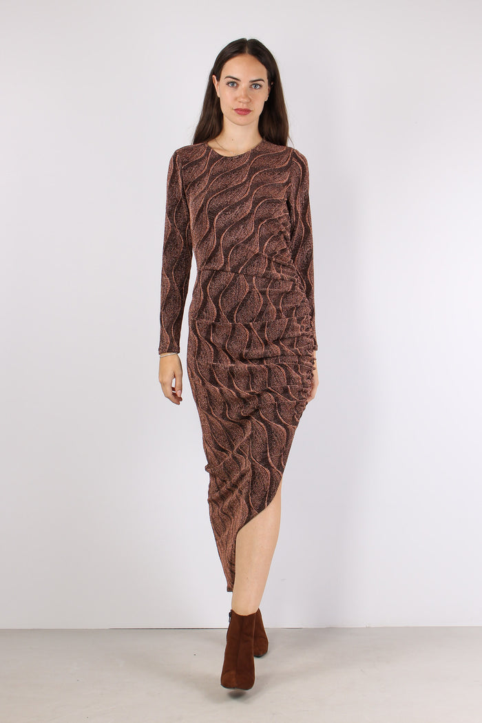 Abito Fantasia Lurex Bronzo-3