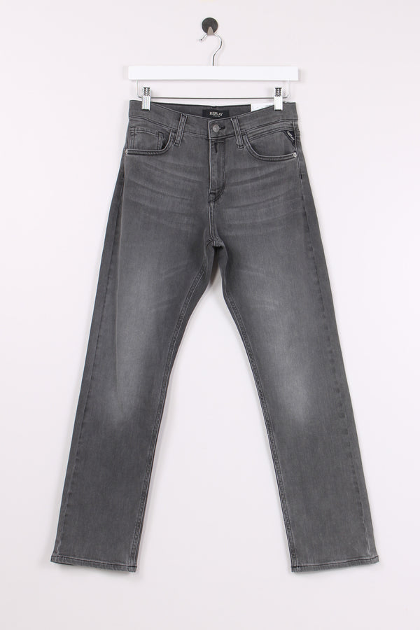 Denim Boyfriend Gamba Regular Grigio