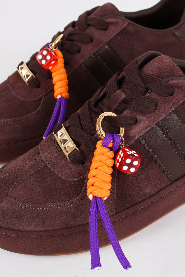 Sneakers Camoscio Borchie Brown-4