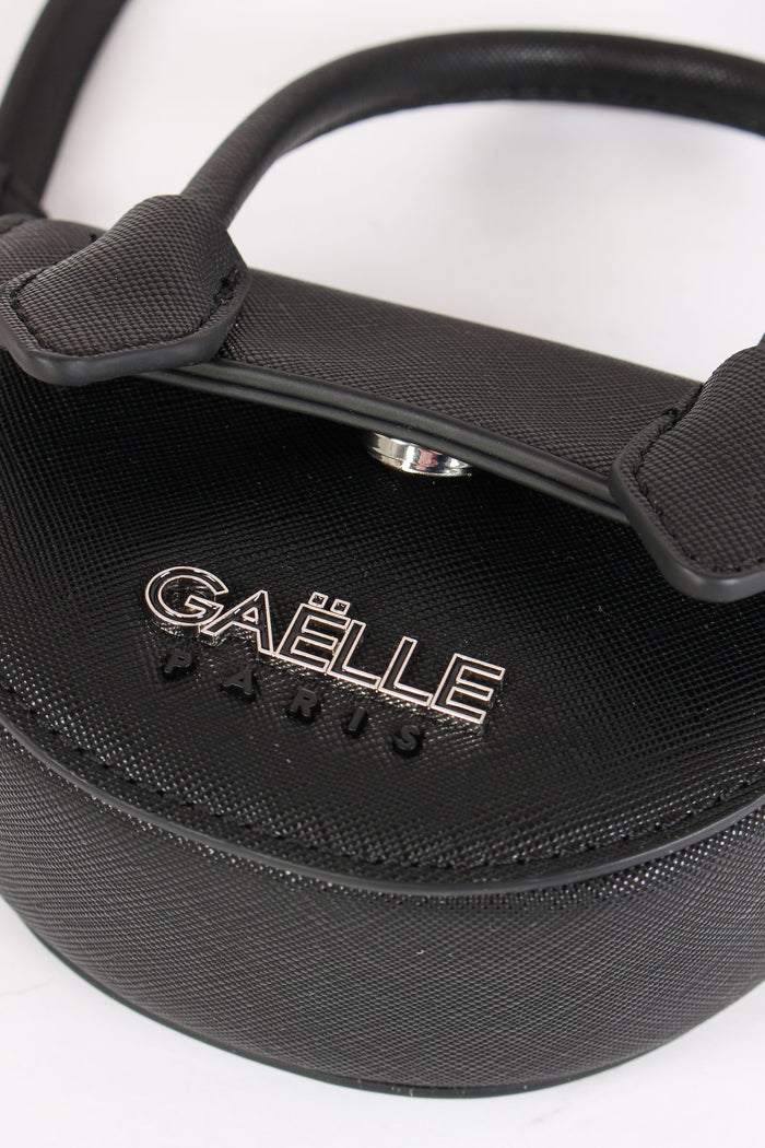 Mini Borsa Tonda 1 Manico Nero-5