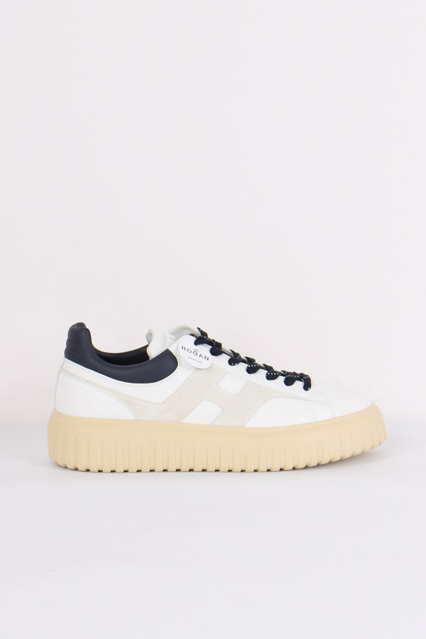 Sneaker Platform Nappa Bianco/blu