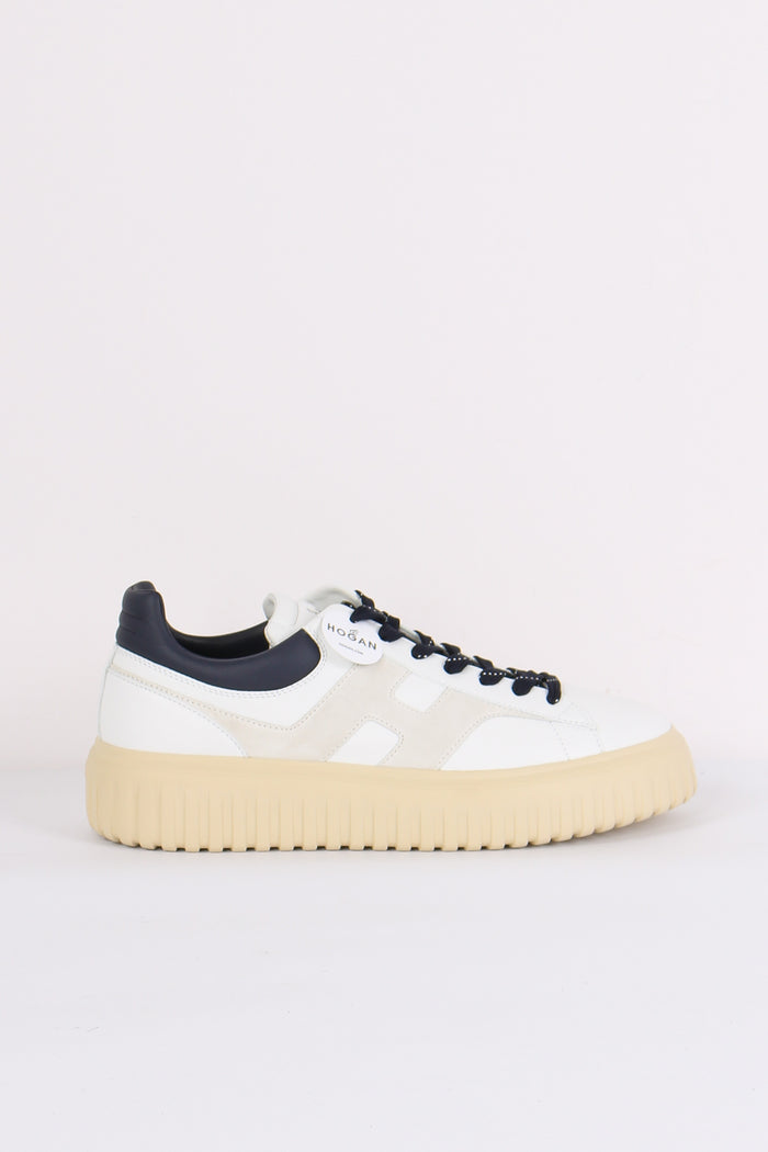 Sneaker Platform Nappa Bianco/blu
