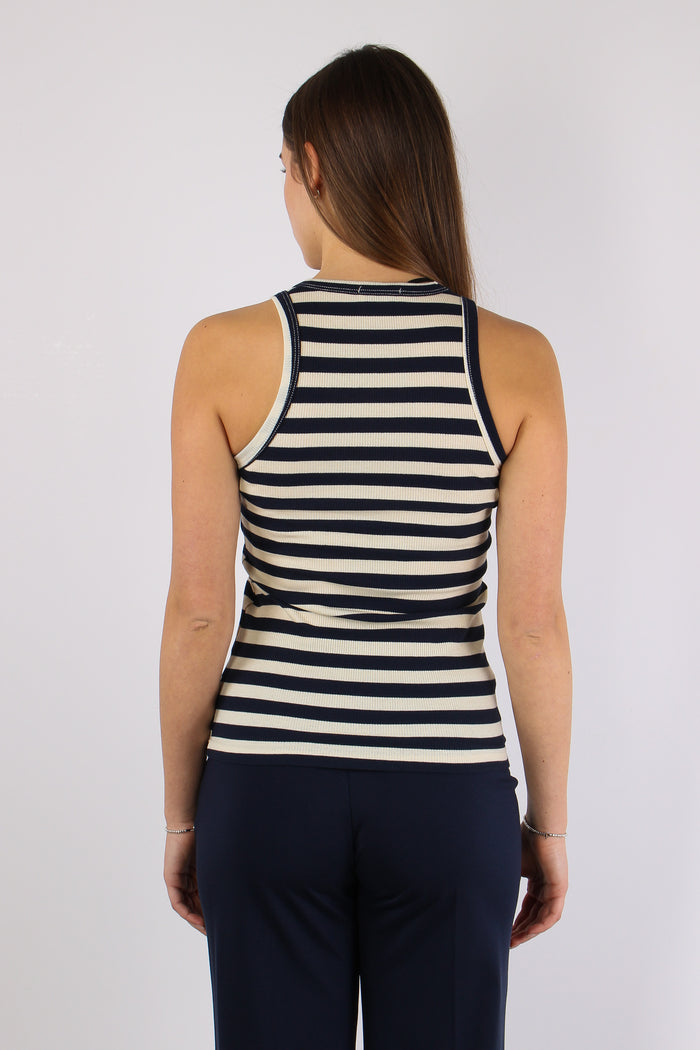 Canotta Costina Patch Cuore Blu/panna-5