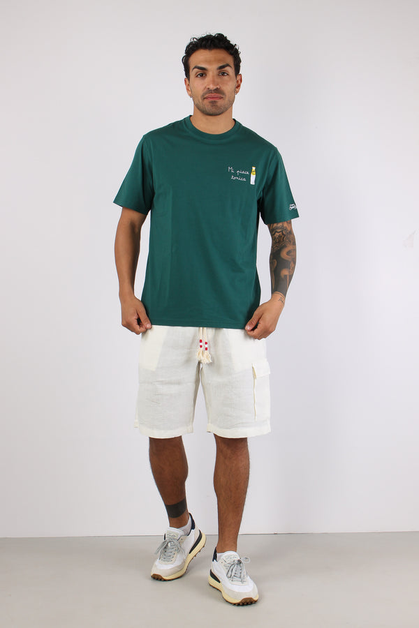 T-shirt Scritta Ricami Tonica