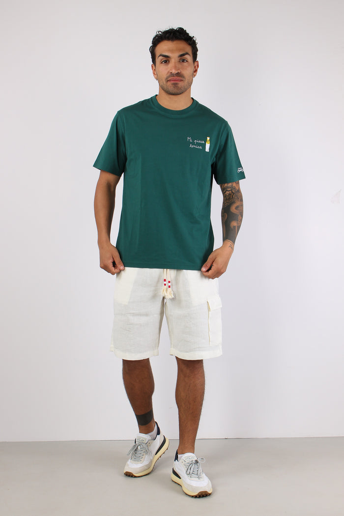 T-shirt Scritta Ricami Tonica