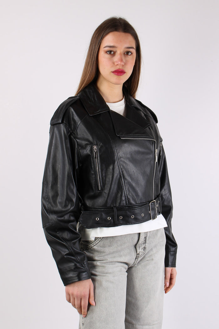 Chiodo Over Ecopelle Nero-9