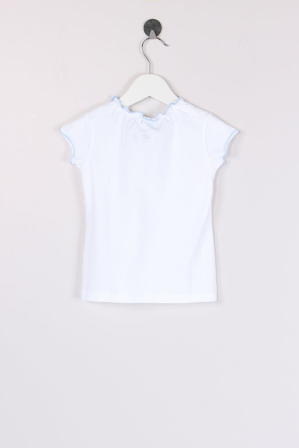 T-shirt Profilo Contrasto Azzurro-2