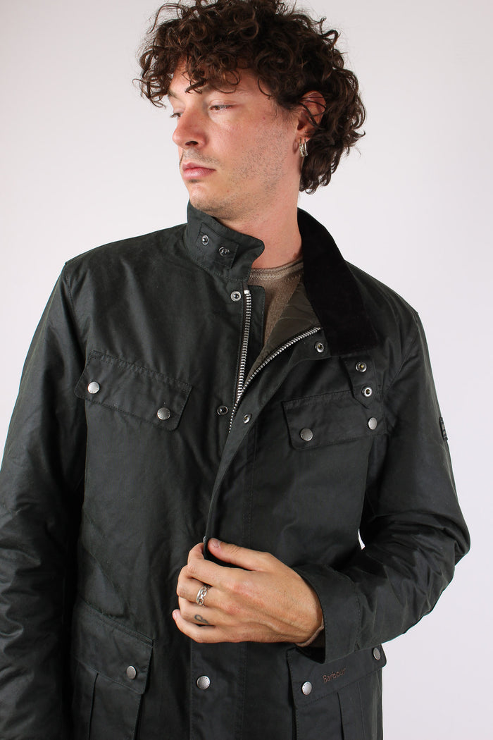 Duke Wax Jacket Sage-2