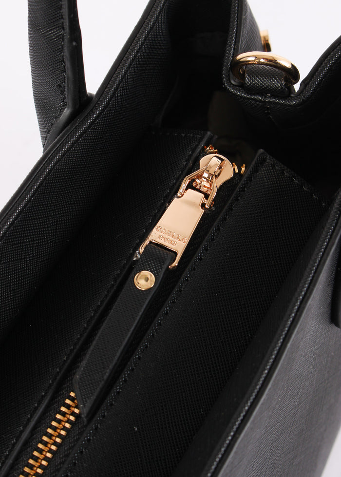 Shopping Saffiano Maxi Logo Nero-5