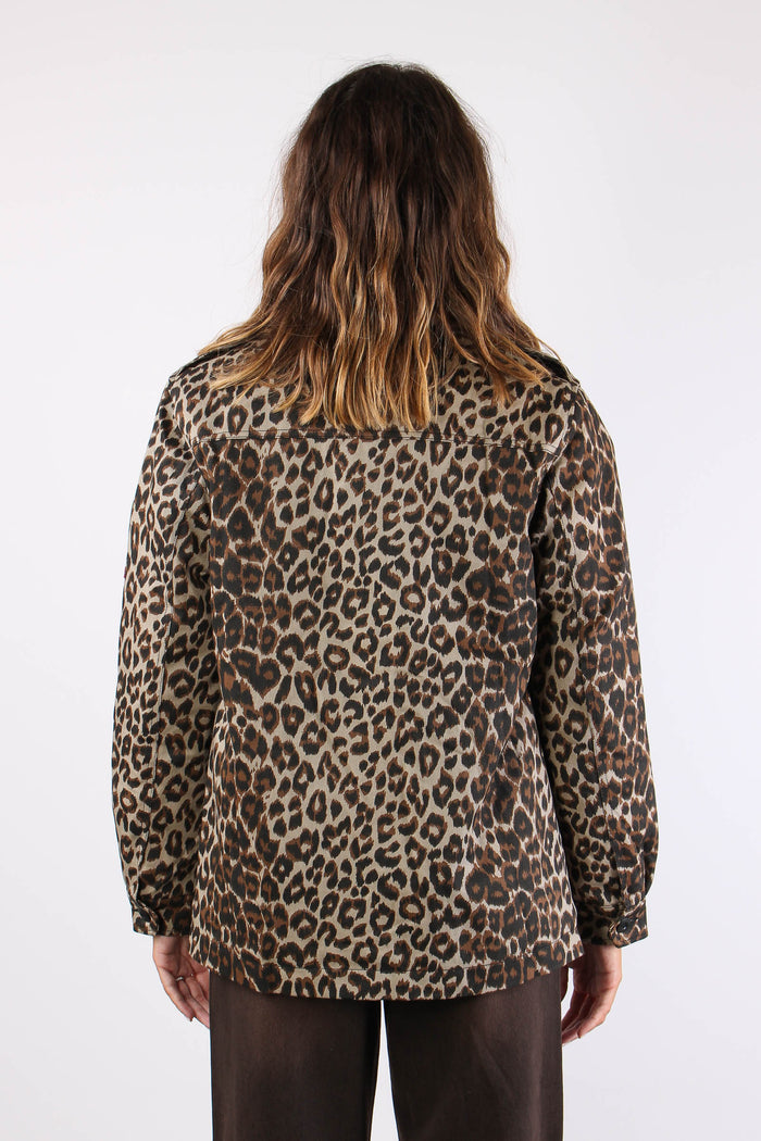 Giubbotto Ecopelliccia Patch Leopard-4