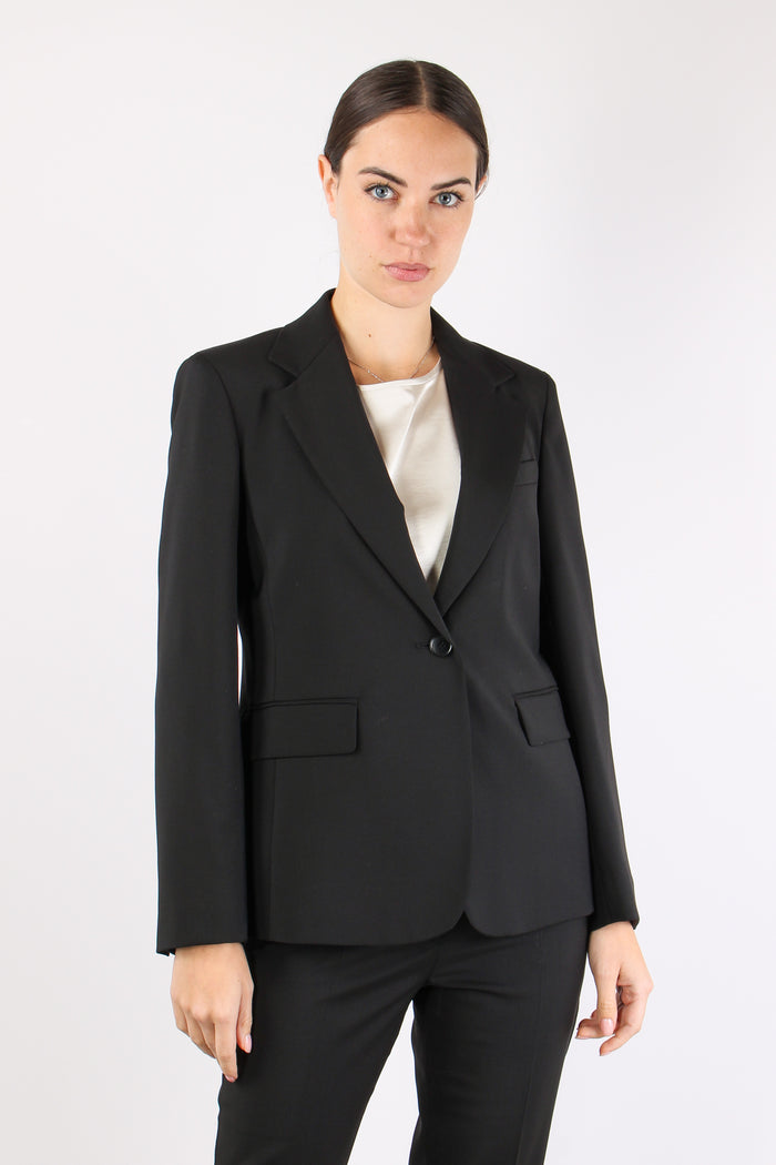 Lamine Giacca Fresco Lana Nero-2