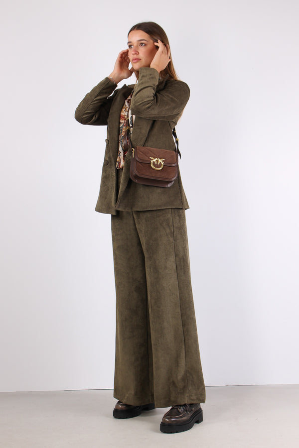 Giacca Doppiopetto Velluto Cos Militare