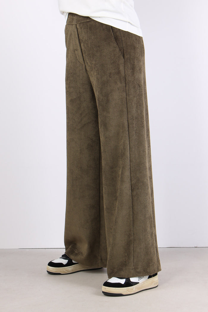 Pantalone Palazzo Largo Vellut Militare-4