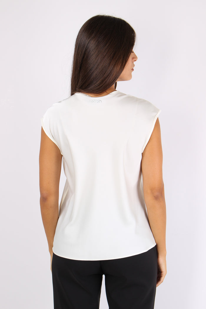 Inquam Top Scavo V Strass Ivory-3