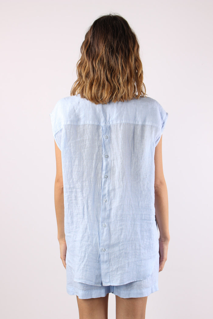Camicia Smanicata Bottini Retr Azzurro-4