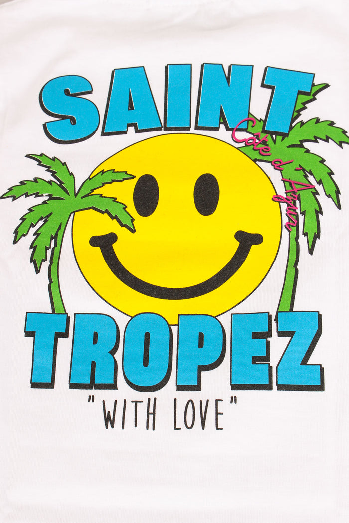 T-shirt Ricamo Smile Saint Tr White-5