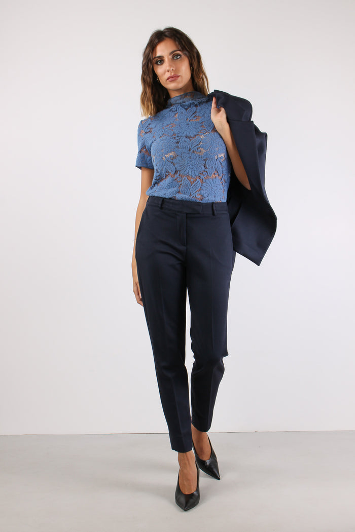 T-shirt M/m Pizzo Azzurro-4