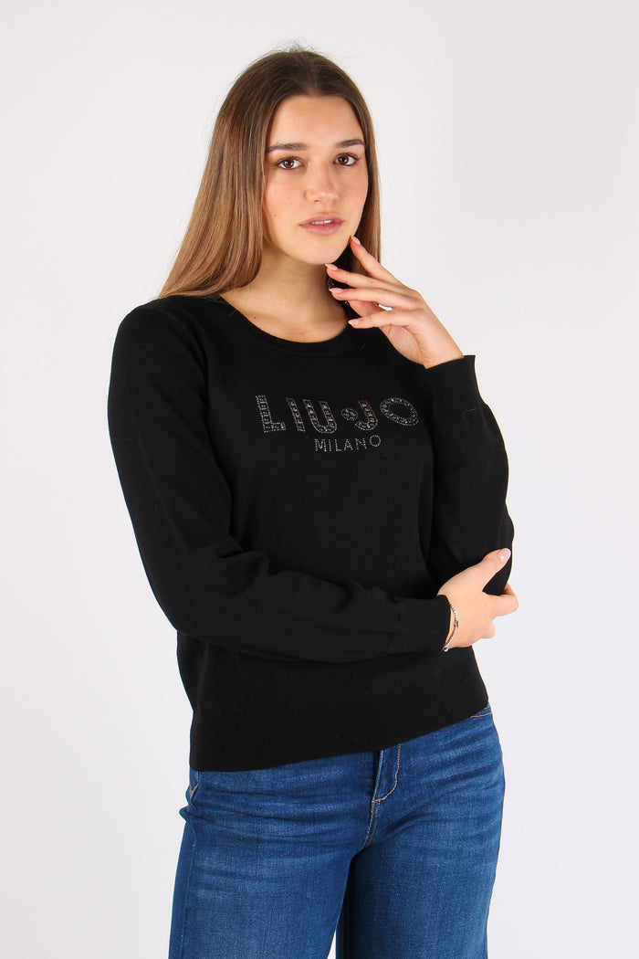 Maglia Logo Viscosa Nero-6